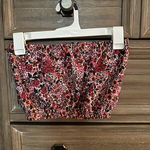 Topshop Multicolor Floral Tube Top